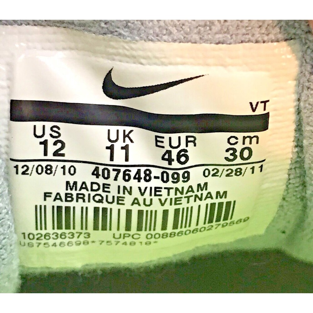 Nike Lunarglide 2+ Sneakers Men's 12 Gray & Blue 407648-099 Lace Up Running Shoe - Picture 9 of 13